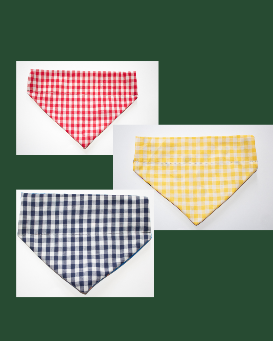 Plaid Bandana Scrunchie Set Bundle