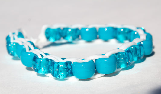 Glitter Blue Beaded Bracelet