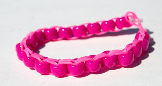 Raspberry Pink Beaded Bracelet