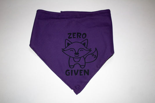 Zero Fox Given Dog Bandana - Customizable