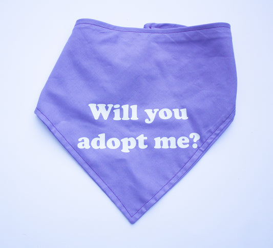 Will you adopt me? Pet Bandana - Customizable