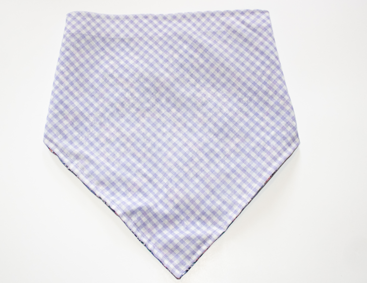 Lavender Plaid Reversible Bandana