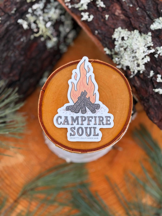 Campfire Soul Camping Weatherproof Sticker