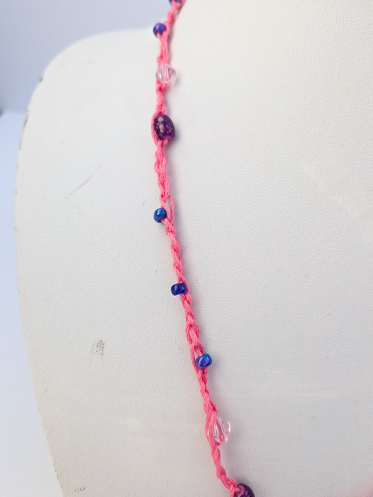 Pink beaded necklace