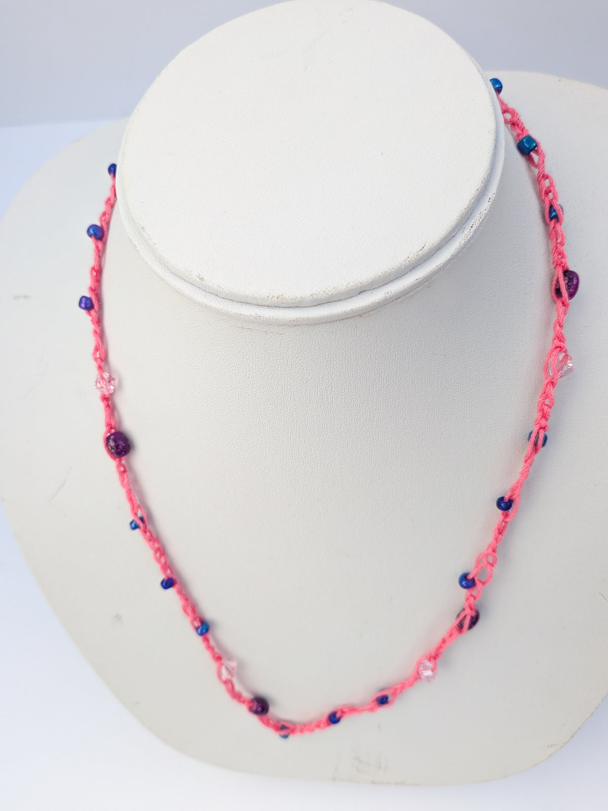 Pink beaded necklace