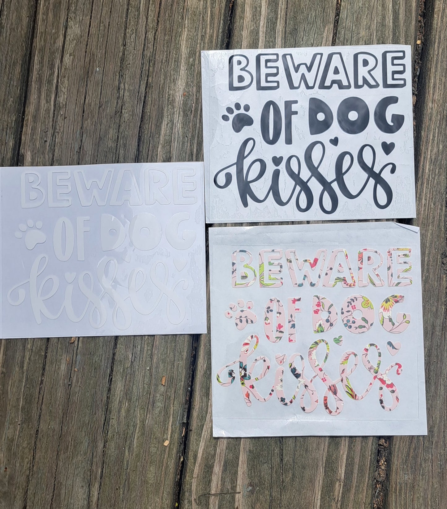 Beware of Dog Kisses Dog Bandana - Customizable