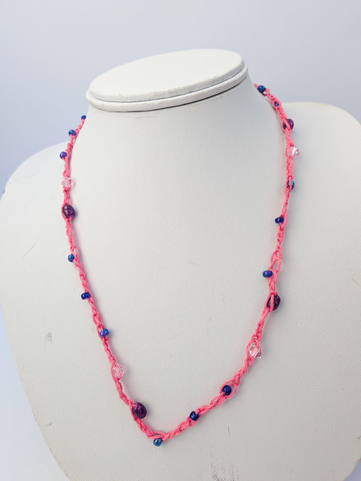 Pink beaded necklace