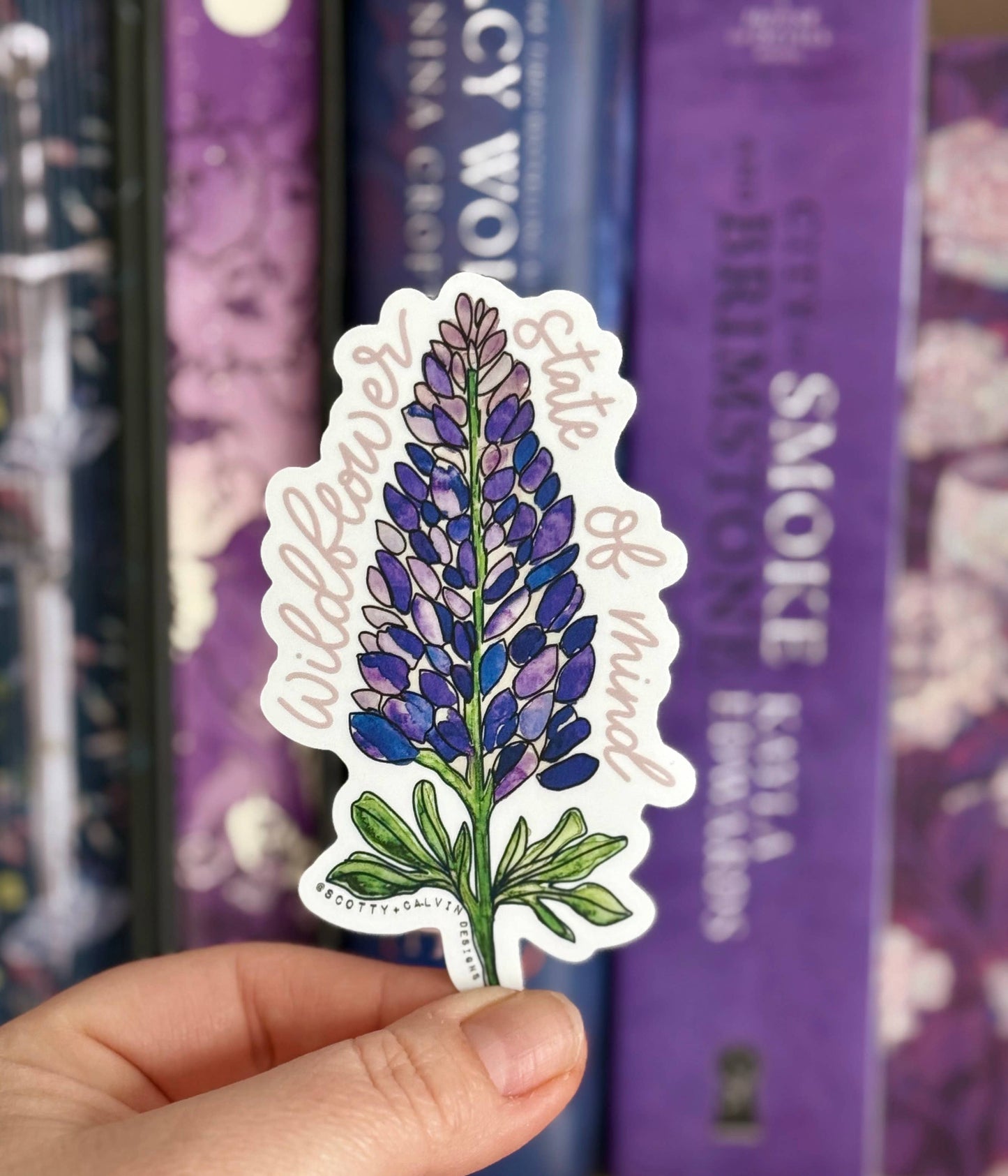 Lupine Wildflower Spring Floral Weatherproof Sticker