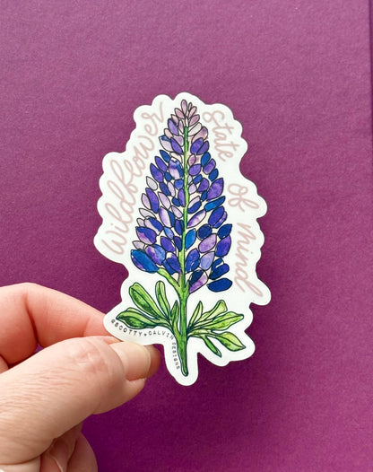 Lupine Wildflower Spring Floral Weatherproof Sticker