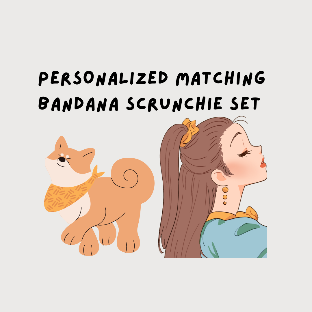 Customize a Pet Bandana Scrunchie Set