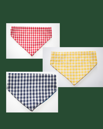 Plaid Bandana Scrunchie Set Bundle