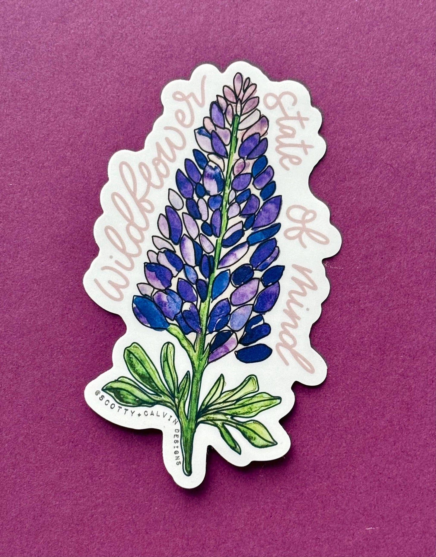 Lupine Wildflower Spring Floral Weatherproof Sticker