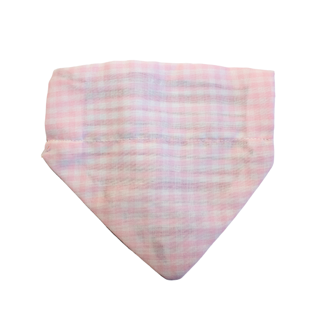 Pink Plaid Reversible Blue Stripes Bandana
