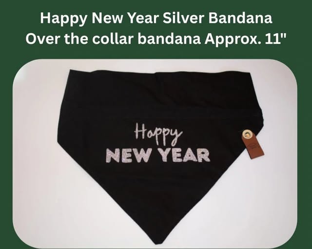Happy New Year Silver Bandana