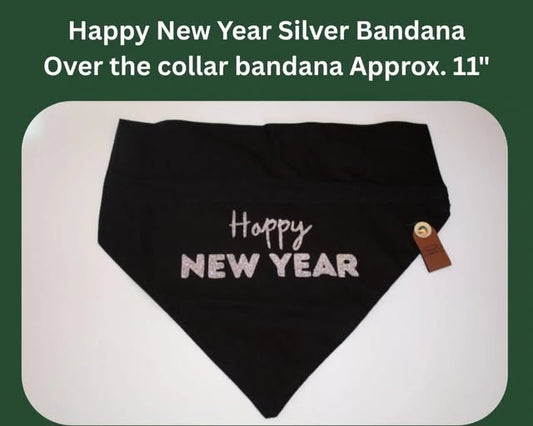 Happy New Year Silver Bandana