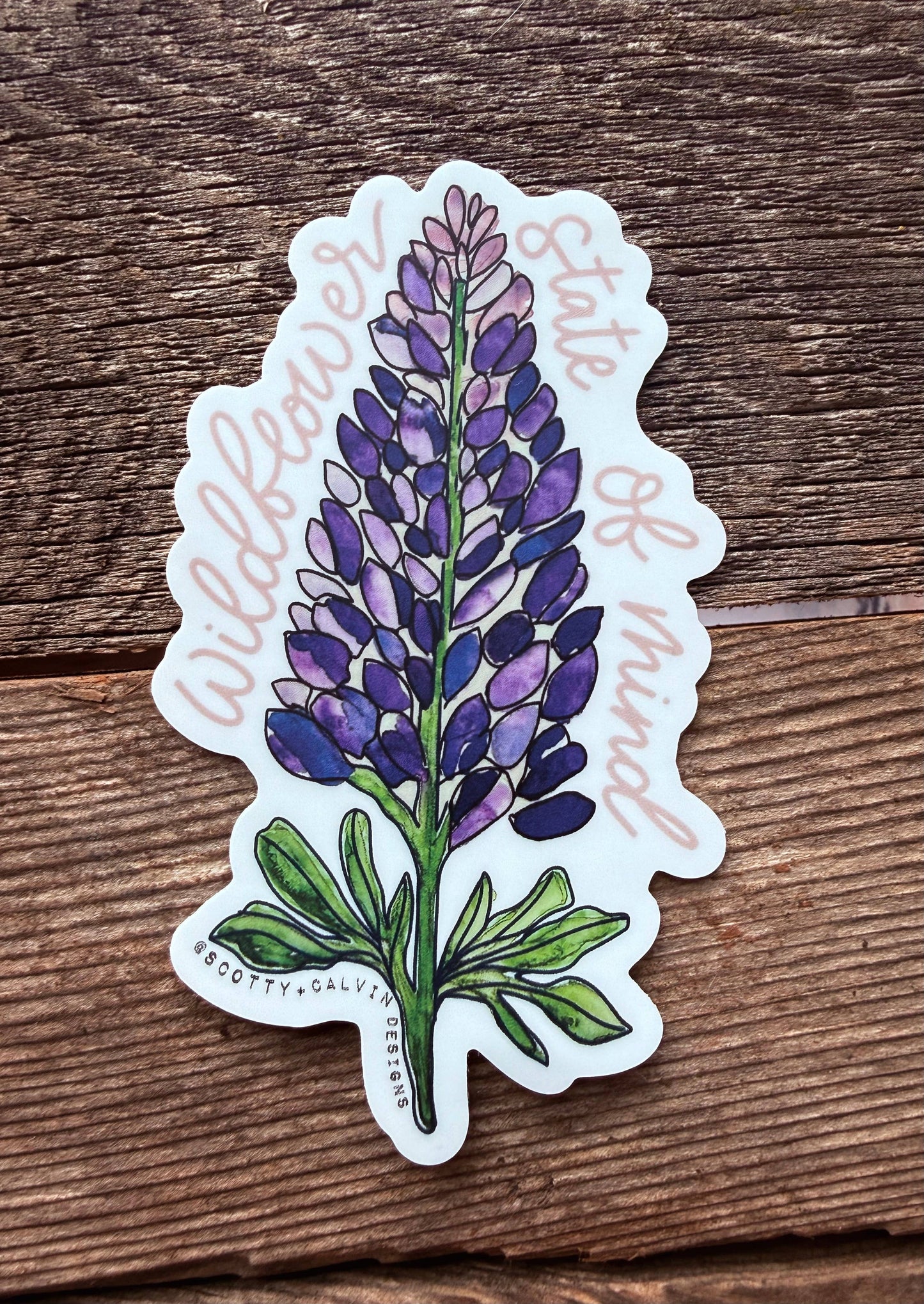 Lupine Wildflower Spring Floral Weatherproof Sticker