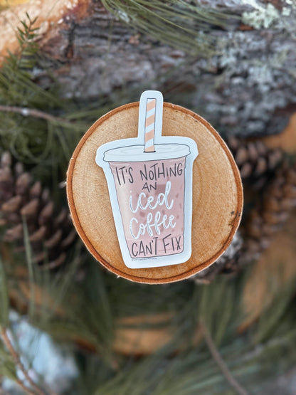 Iced Coffee Weatherproof Sticker