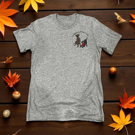 Fostering Saves Lives T Shirt - Callie and Oreo