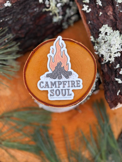 Campfire Soul Camping Weatherproof Sticker