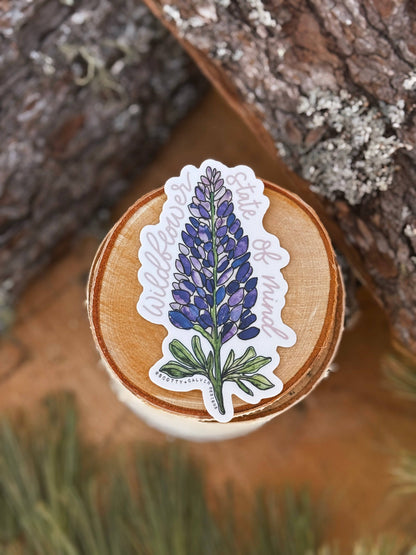 Lupine Wildflower Spring Floral Weatherproof Sticker