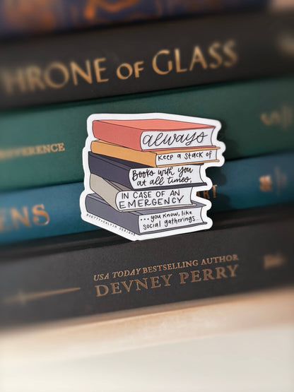 Snarky Bookstack Weatherproof Sticker