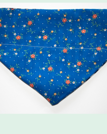Dark Plaid Bandana Reversible Summer Floral