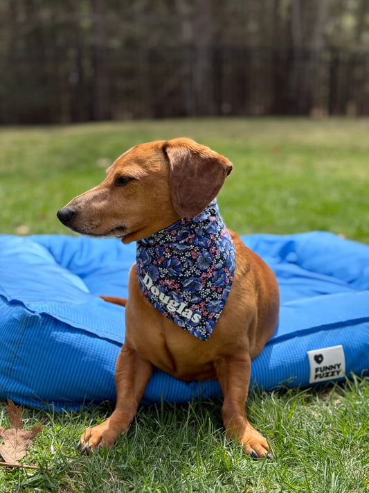 Purple Floral Bandana