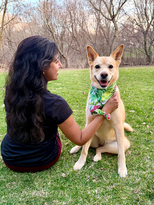 Island Floral Bandana or Bandana Scrunchie Set