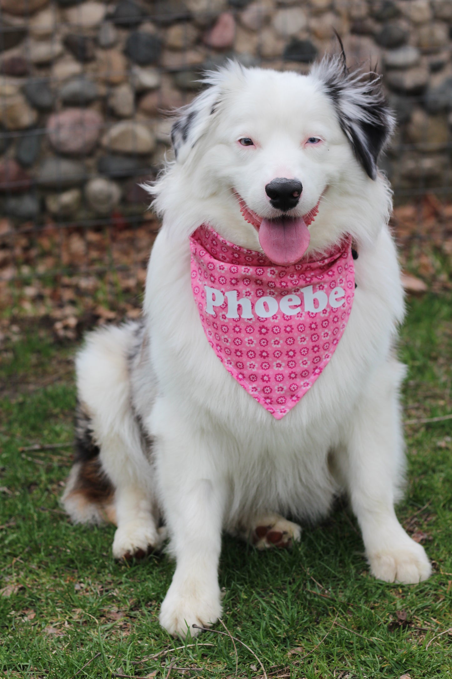 Pink Spotted Floral Bandana or Bandana Scrunchie Set