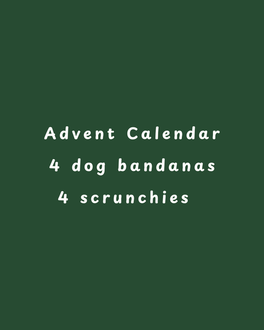 Advent Calendar - 4 bandanas, 4 scrunchies