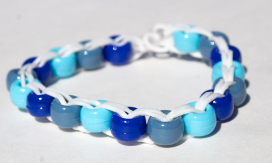 Multicolored Blue Beaded Bracelet