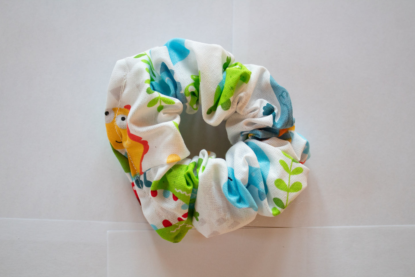 Colorful Dino Scrunchie