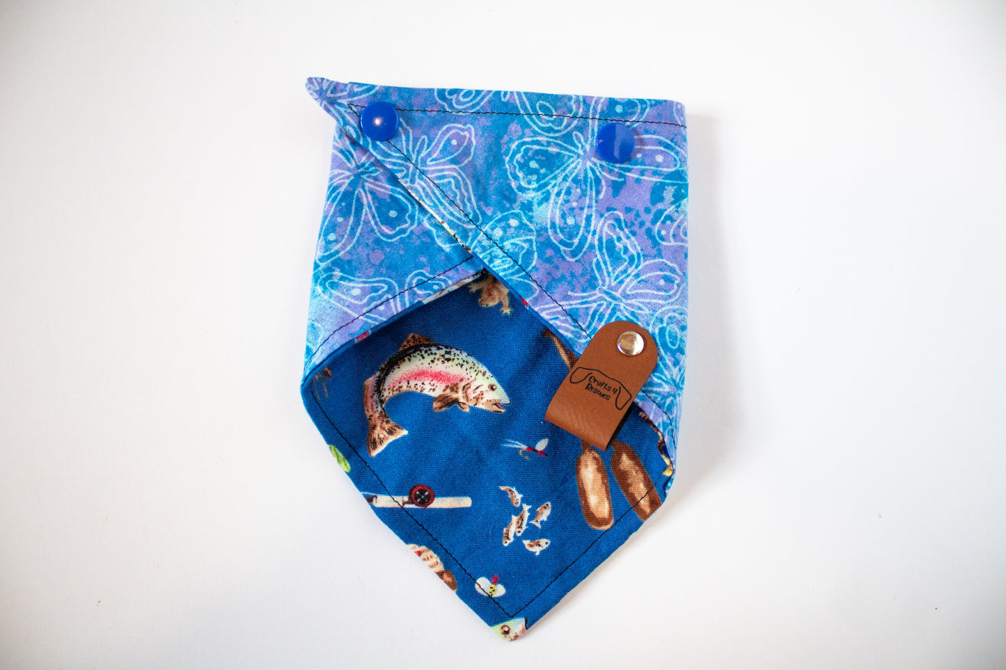 Fishing Butterflies Reversible Bandana