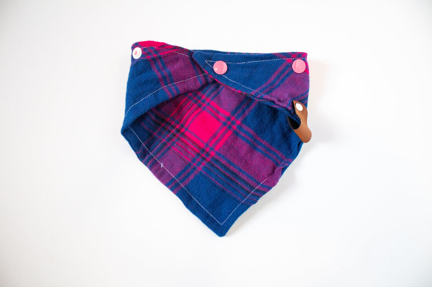 Multicolor Plaid Bandana Pink,Purple,Blue