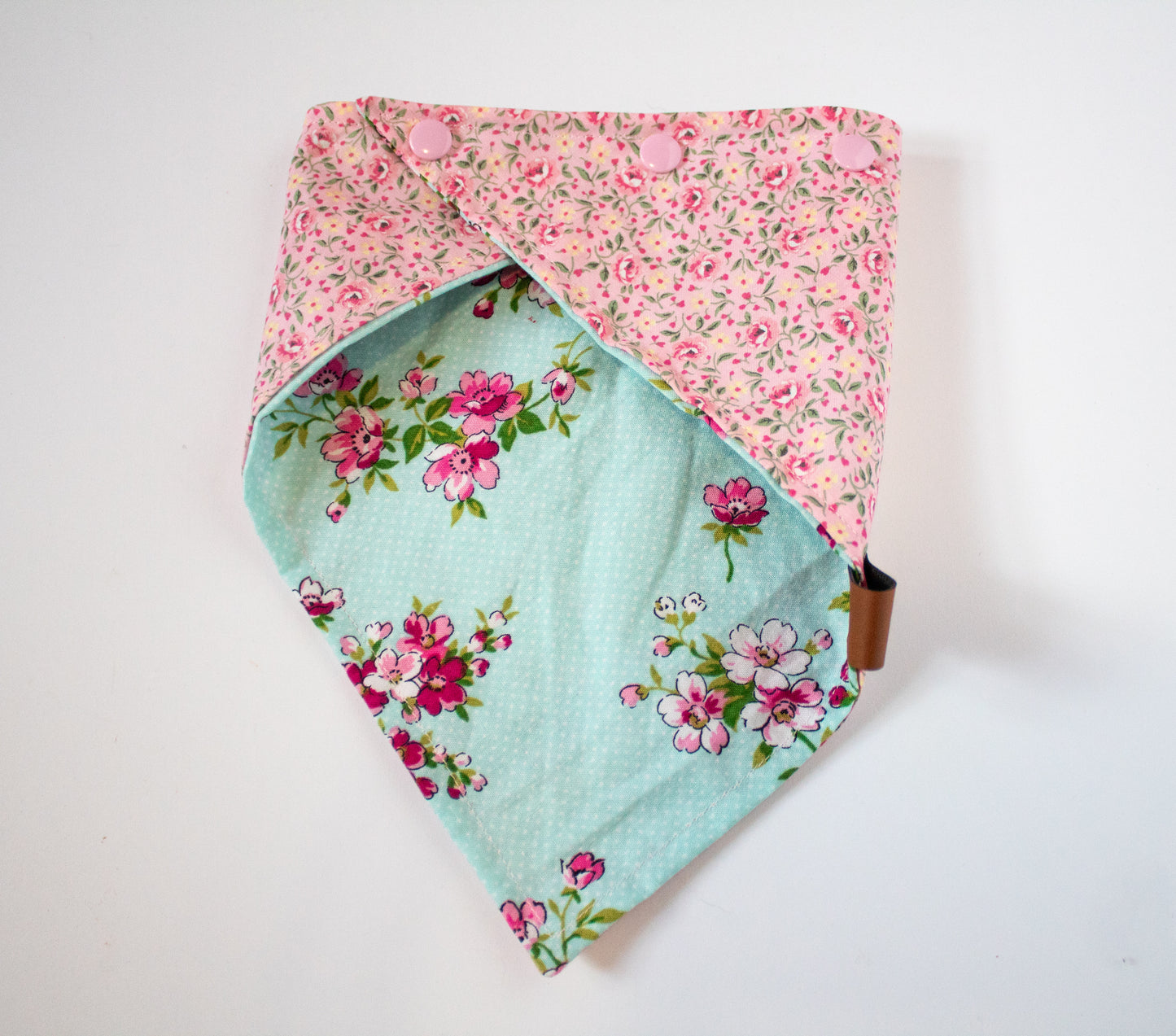 Blue and Pink Floral Bandana