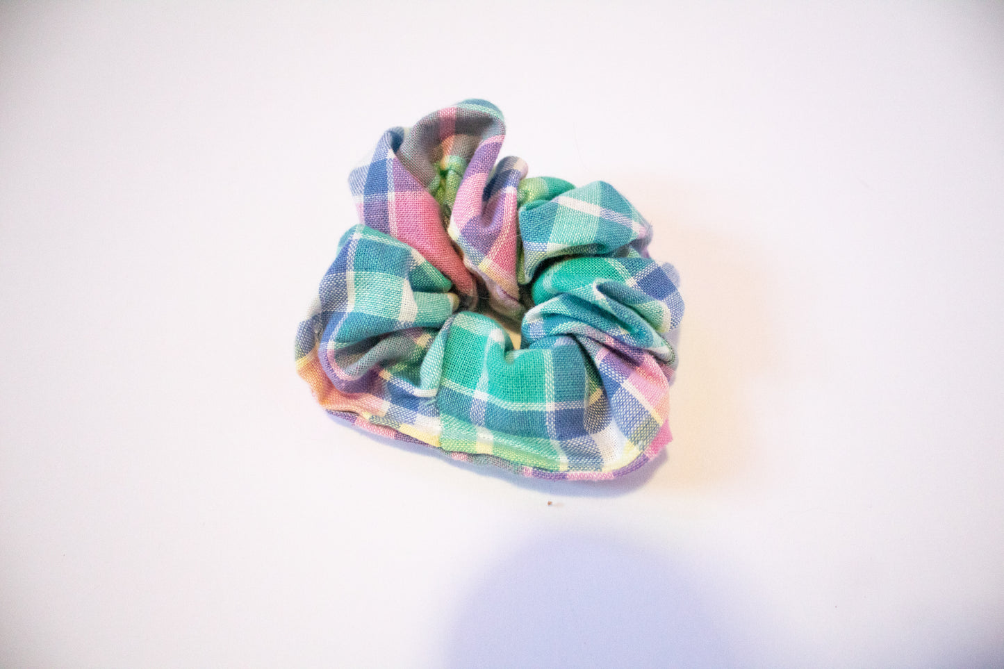 Pastel Plaid Scrunchie