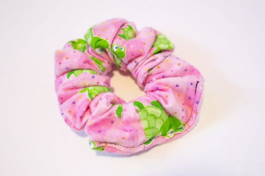 Pink Turtle Scrunchie
