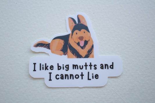 I like big mutts sticker German Shepherd