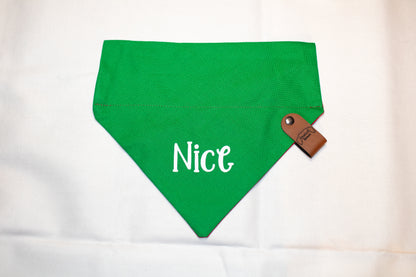 Reversible Naughty and Nice Pet Bandana