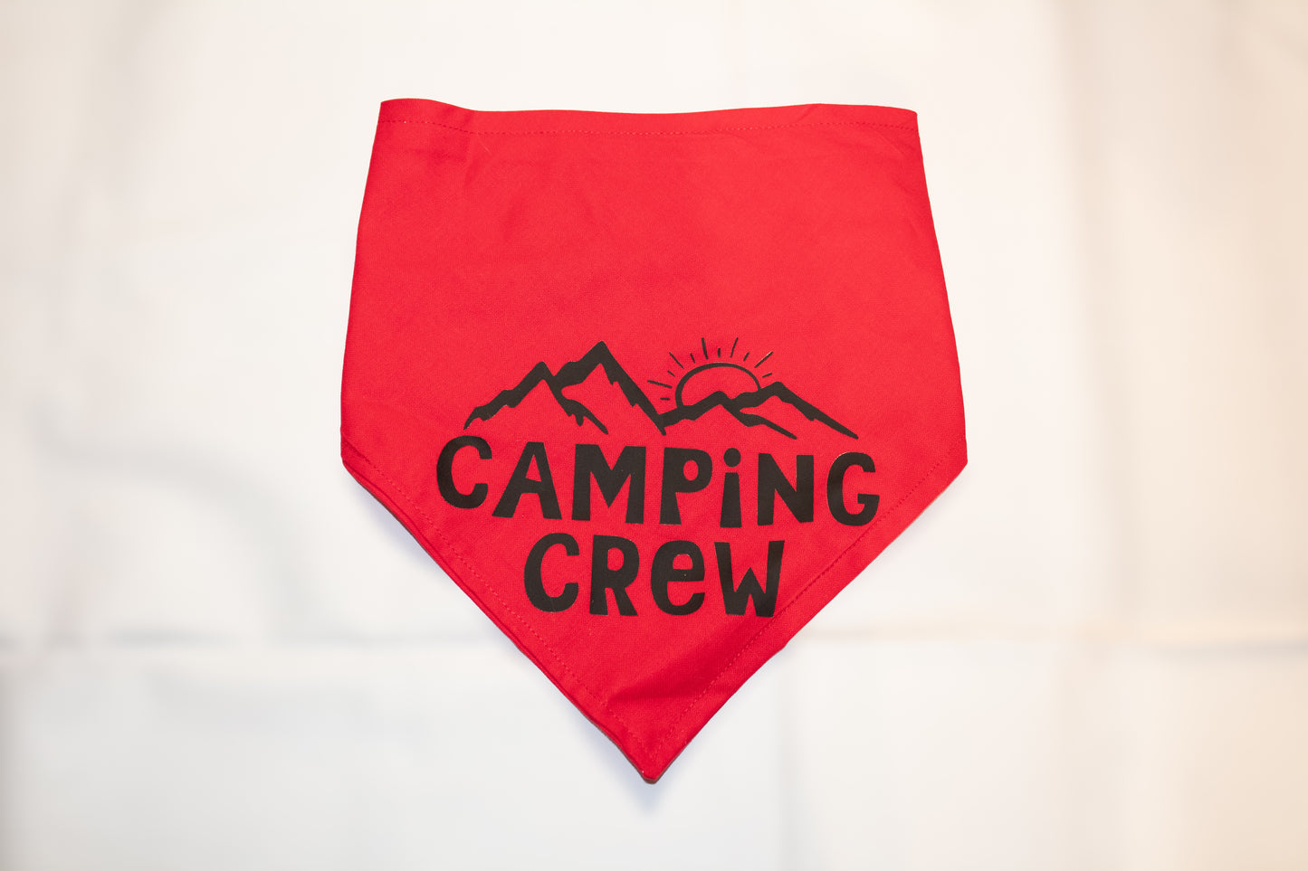 Camping Crew Pet Bandana Red and Black