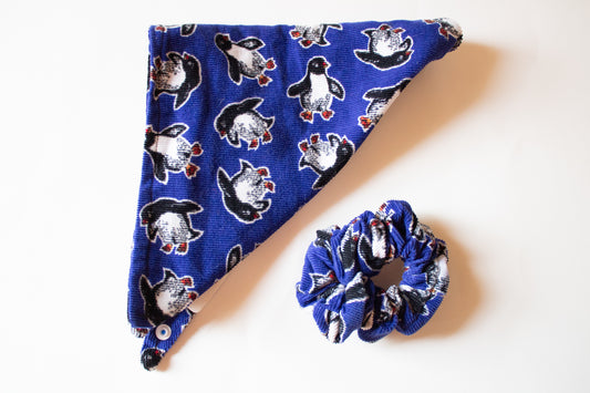 Penguin Bandana Scrunchie Set