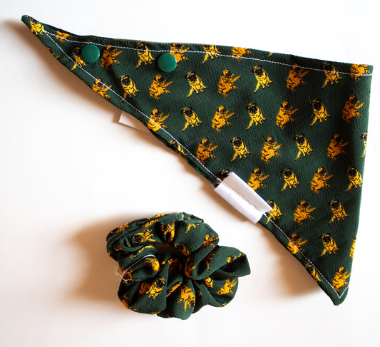 Pugsley Bandana Scrunchie Set