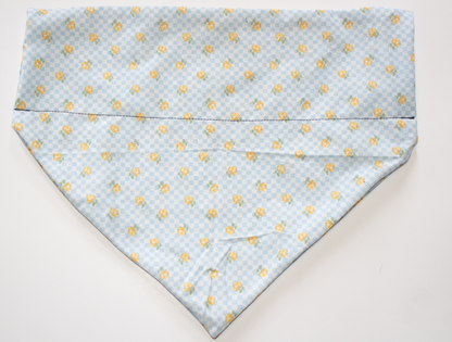 Yellow Plaid Reversible Bandana