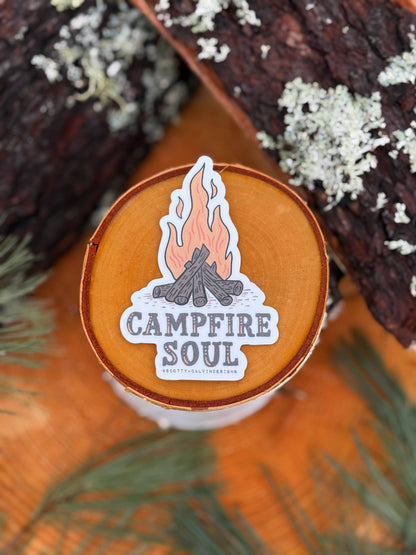 Campfire Soul Camping Weatherproof Sticker