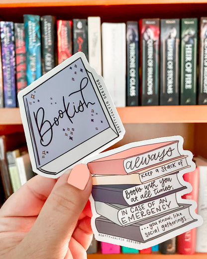 Snarky Bookstack Weatherproof Sticker
