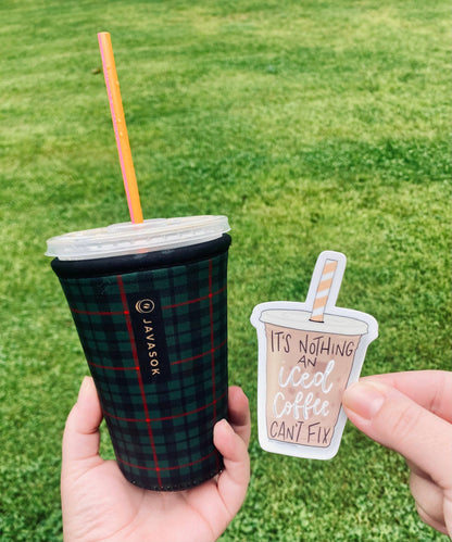 Iced Coffee Weatherproof Sticker