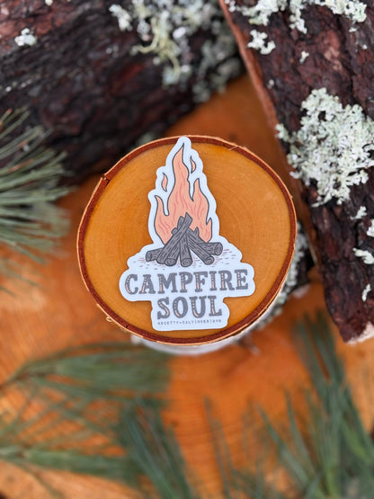 Campfire Soul Camping Weatherproof Sticker