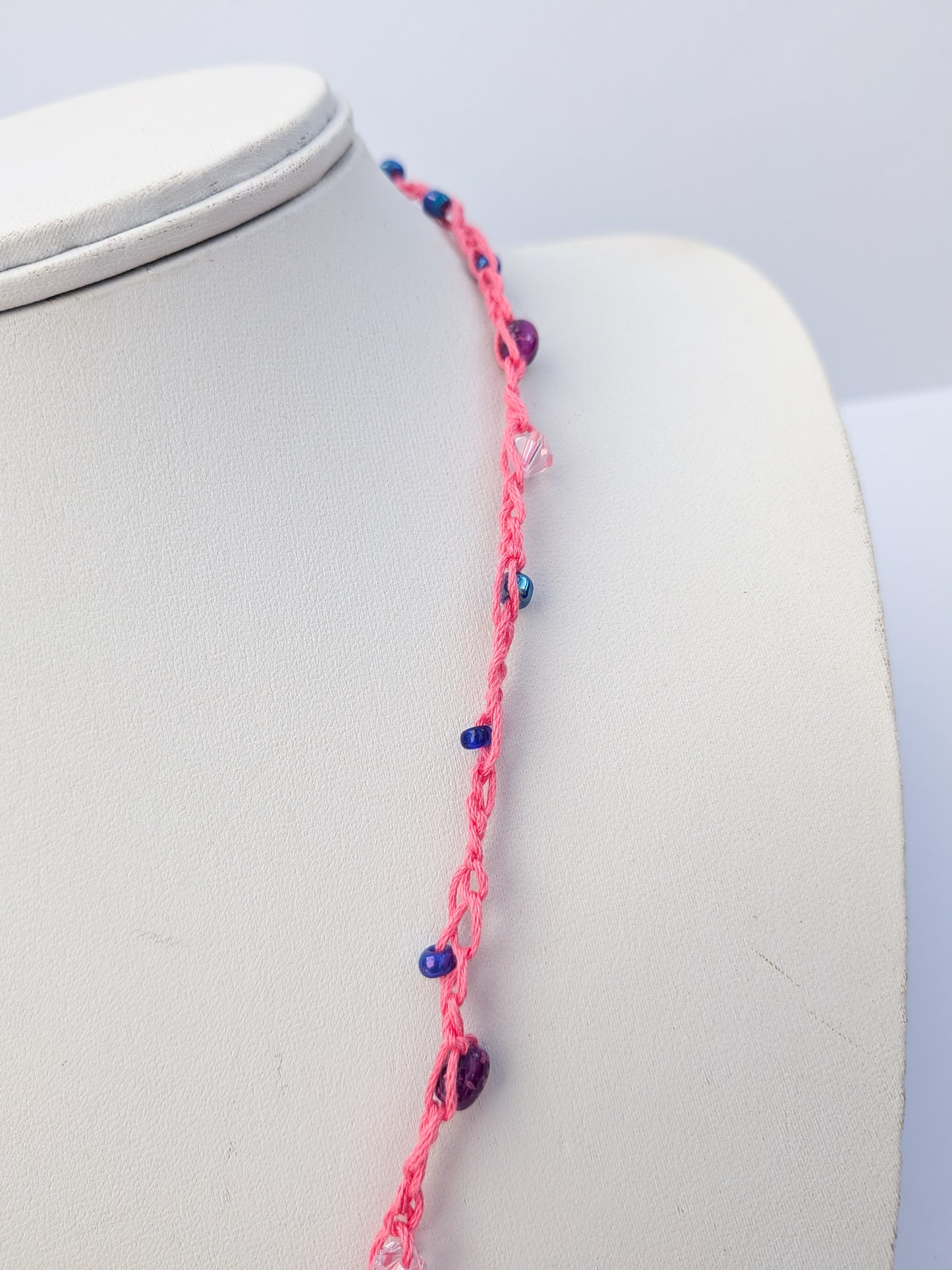 Pink beaded necklace