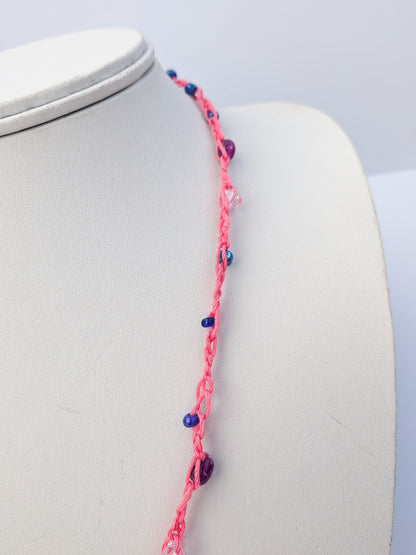 Pink beaded necklace