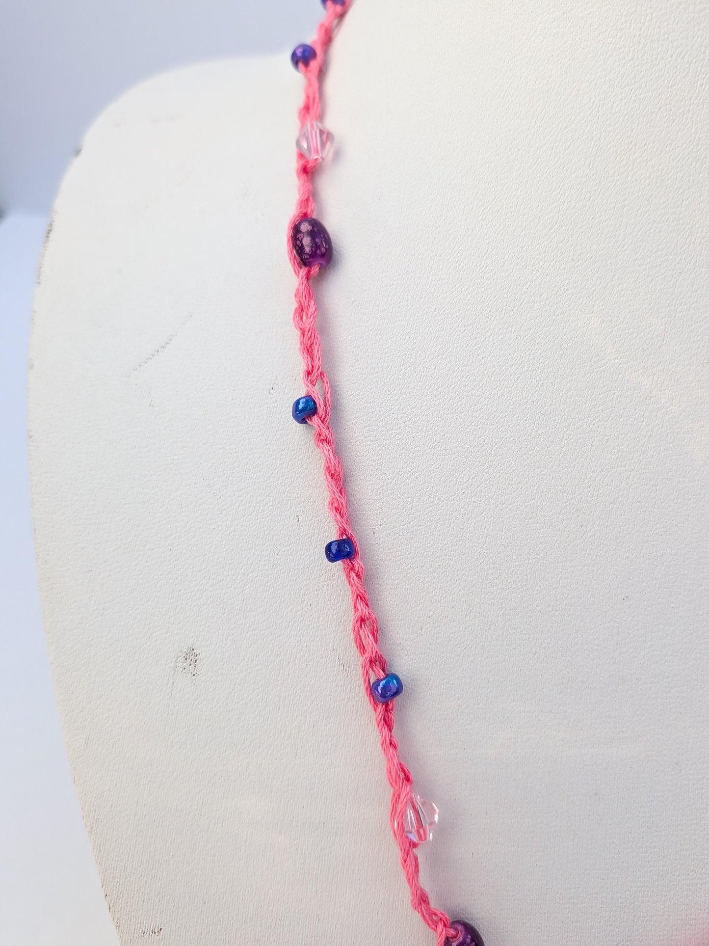 Pink beaded necklace